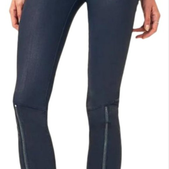 DL1961 Pants - DL1961 Florence Coated Skinny Jeans with Zipper Details